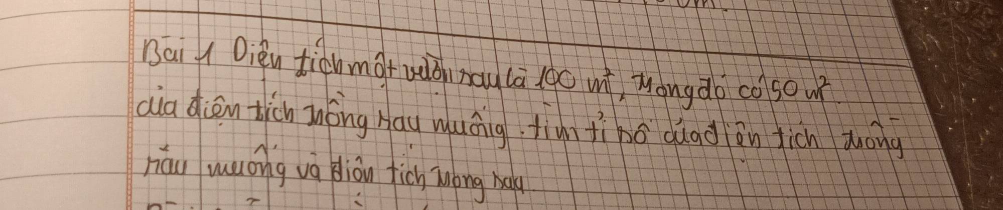 Bai Dièn ticumàtuǒn nāu lā lào w Móngdo cd) 50m^2
aia diān ticn zōng hau wuánig finfìbó aǎád òn ficn zuóng 
háu muong vè diǒu fich ióng hola