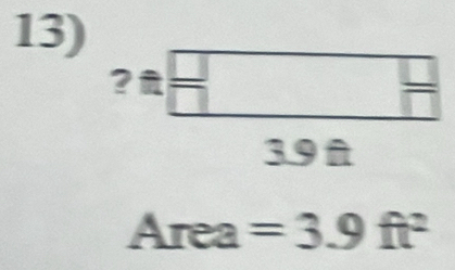 Area =3.9ft^2