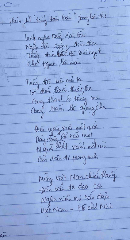 phan xí hoing dāin bain " plóng bā th? 
lang ngho teng dai bàn 
Ngán dai tog ng dein tha 
Tang dan a ea gusinget 
eRo figian lei mai 
lièng dàn báin cad fa 
li dan fam thièitha 
eang thanl Ra héng me 
cang team Ra giongcla 
Dein ngai xua mat nuo. 
Day dang Re nao nuol 
Ngui hat can matmc 
Om ctan ofì feeng muc 
Mōng Vièi Nan chié thāng 
pan boān ta dao cèn 
Nghe niài oi sau dam 
Viet Nan - 1ocI Mich. 
am.