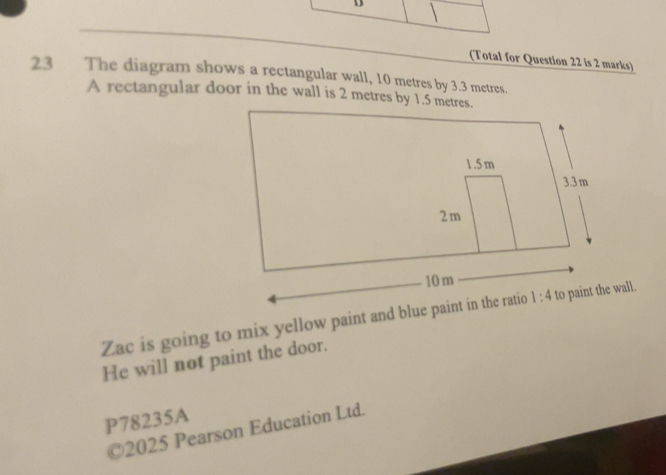 Solved: (Total for Question 22 is 2 marks) 23 The diagram shows a ...