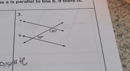 he a is parallel to line b. If there is,