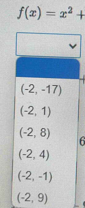 f(x)=x^2+
6