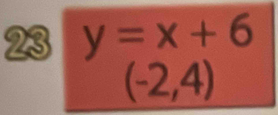 23 y=x+6
(-2,4)