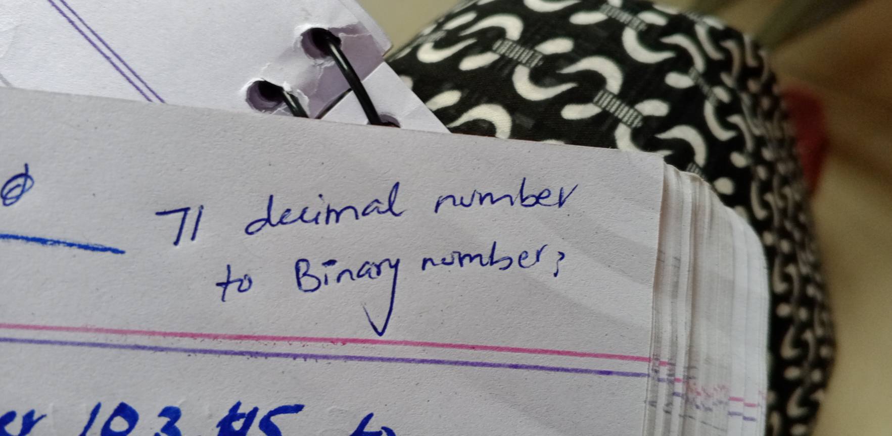 71 decimal number 
to Binay nember?