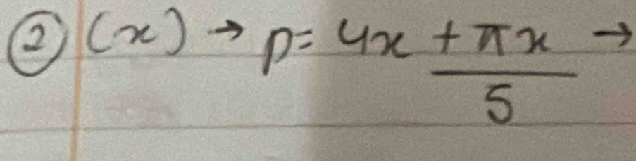 ② (x)to p=4x+ π x/5 