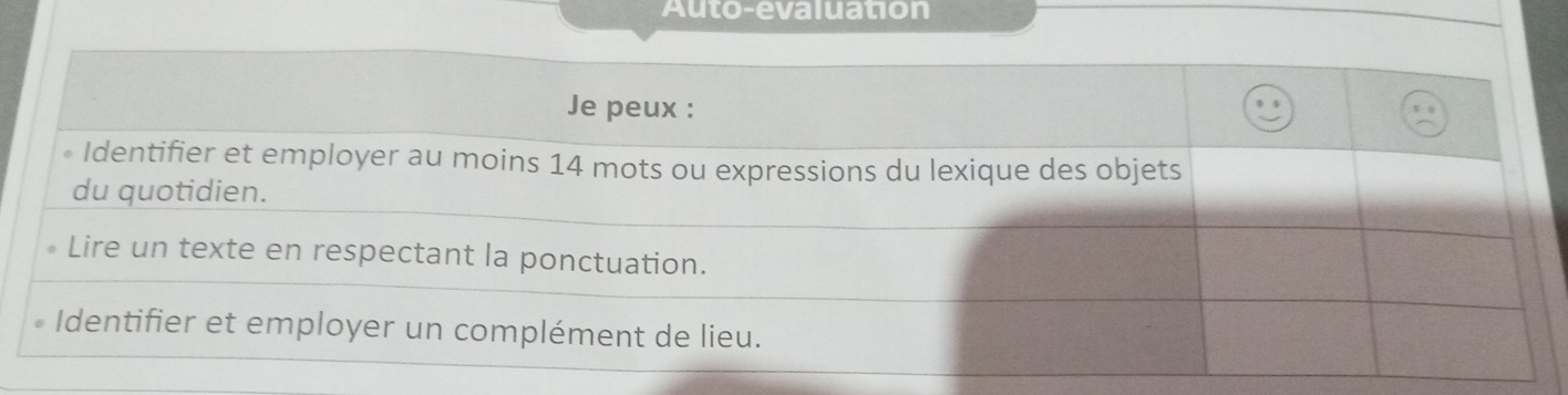 Auto-evaluation