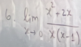 limlimits _xto 0 (x^2+2x)/x(x-1) 