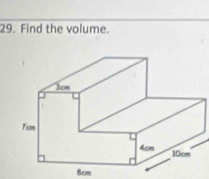 Find the volume.
Bcm