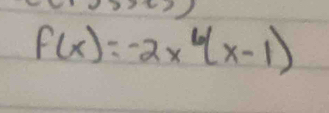 f(x)=-2x^6(x-1)