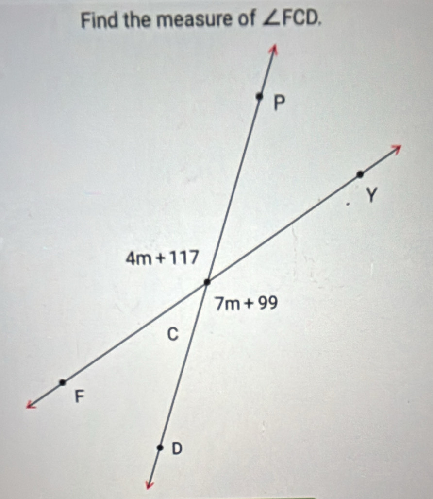 Find the measure of ∠ FCD.