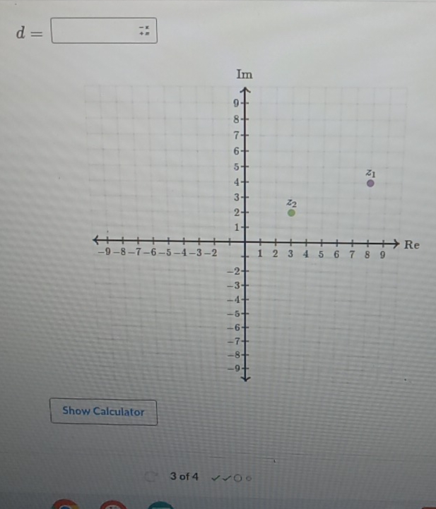 d=□
e
Show Calculator
3 of 4