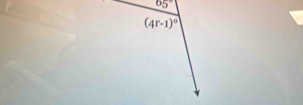 65°
(4r-1)^circ 