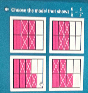 Choose the model that shows  0/h = 4/8 ,