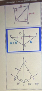 )  eN GH O Lem rnag ChIC
A
15
D B
2x° C (3x-29)^circ 