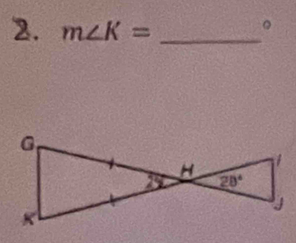 m∠ K= _ frac 60 3 12