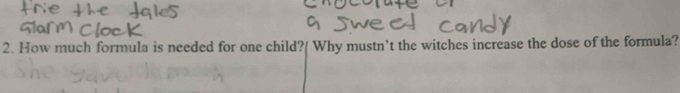 How much formula is needed for one child?( Why mustn’t the witches increase the dose of the formula?