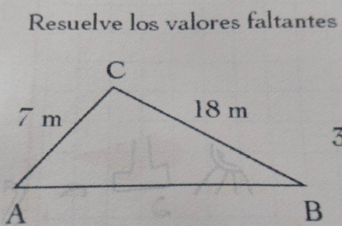 Resuelve los valores faltantes