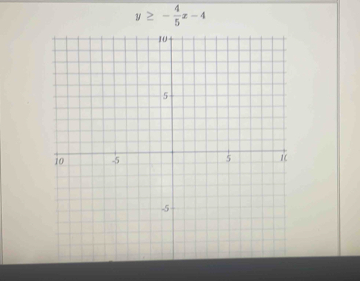 y≥ - 4/5 x-4