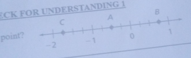 CK FTANDING 1 
point?