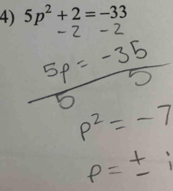 5p^2+2=-33