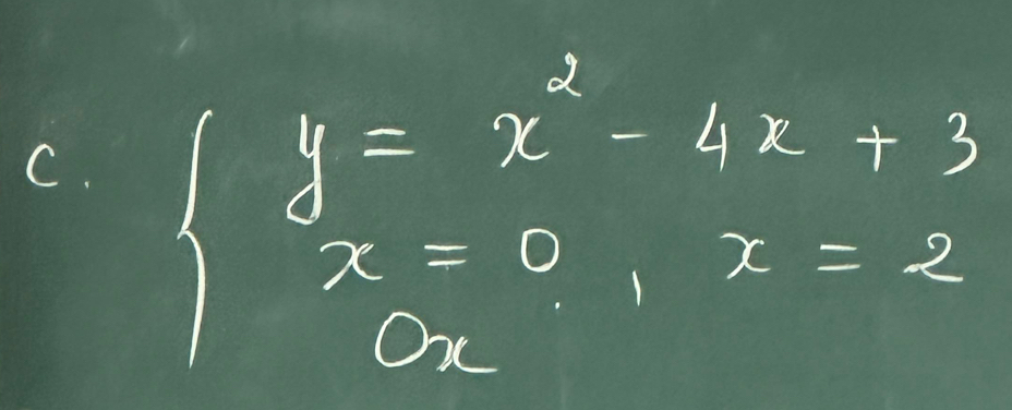 beginarrayl y=x^2-4x+3 x=0,x=2endarray.