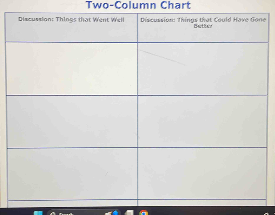 Two-Column Chart 
e