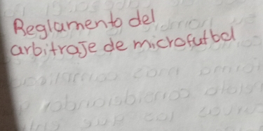 Beglamento del 
arbitrage de microfutbel