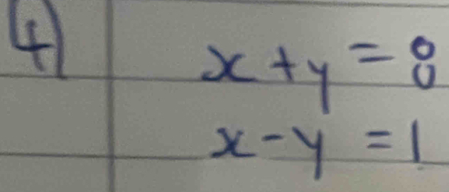 41
x+y=0
x-y=1