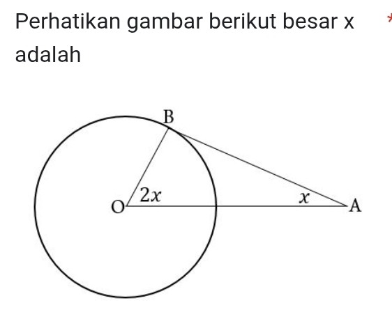 Perhatikan gambar berikut besar x
adalah