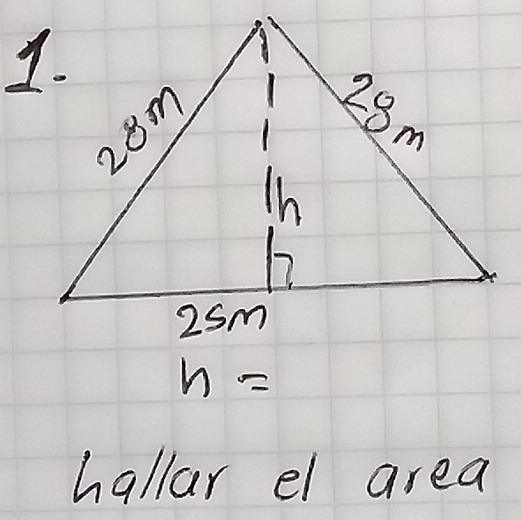 h=
hallar el area