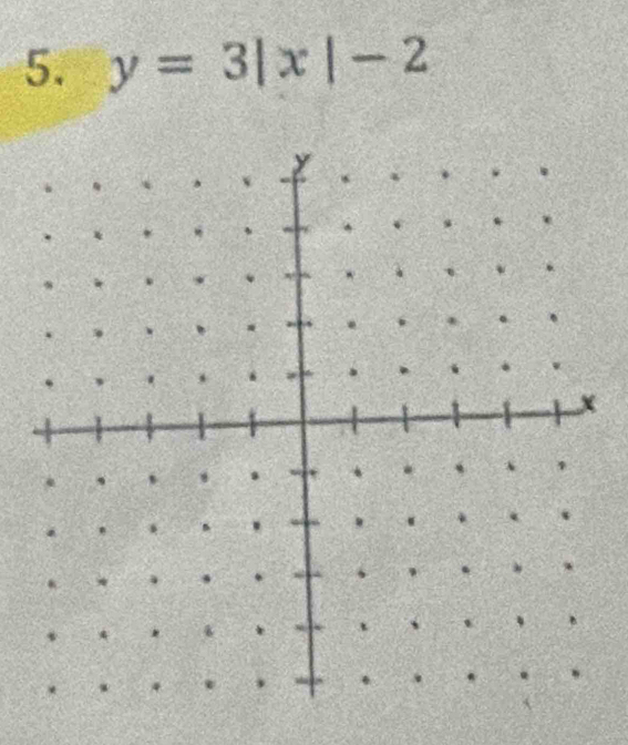 y=3|x|-2