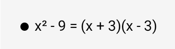 x^2-9=(x+3)(x-3)