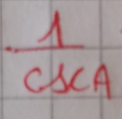  1/csc A 