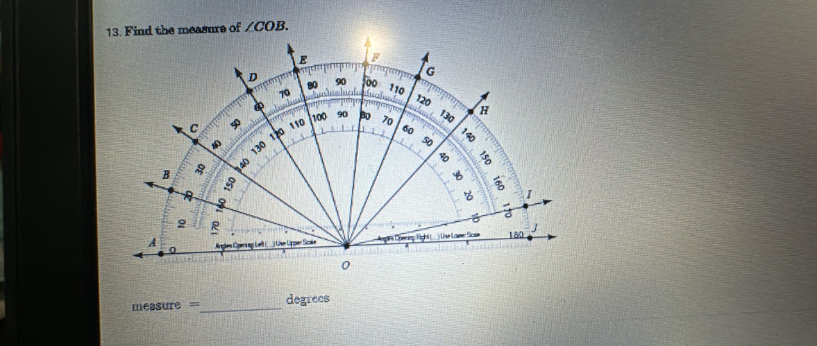 ∠ COB. 
_ measure=
degrees