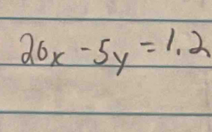 20x-5y=1.2