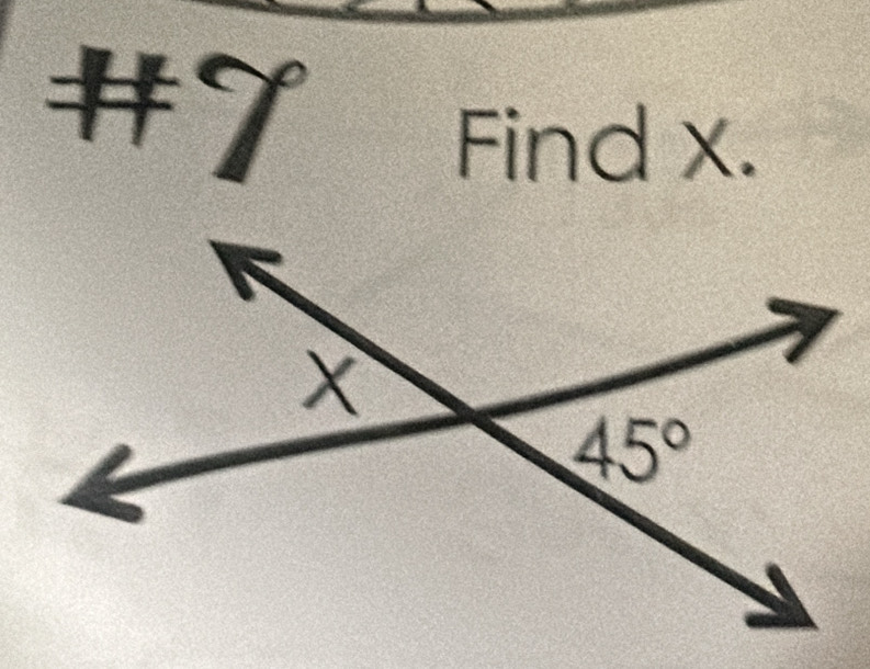 #T
Find x.