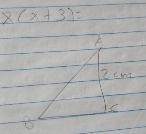 x(x+3)=
A
2 cm
C
8