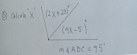 ③ caloul
m∠ ABC=95°