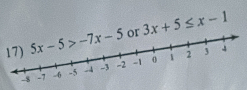 3x+5≤ x-1