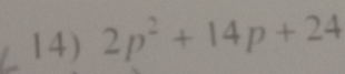 2p^2+14p+24