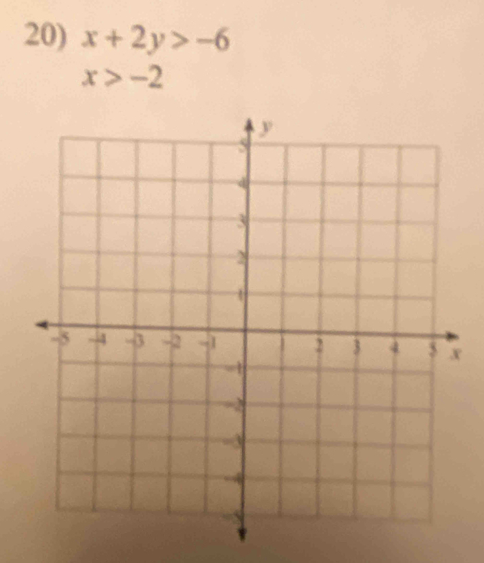 x+2y>-6
x>-2