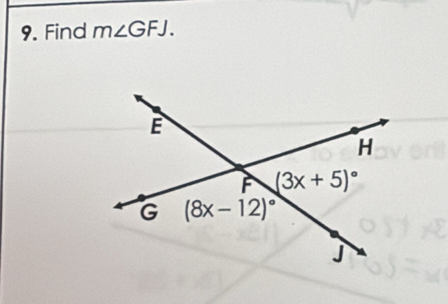 Find m∠ GFJ.