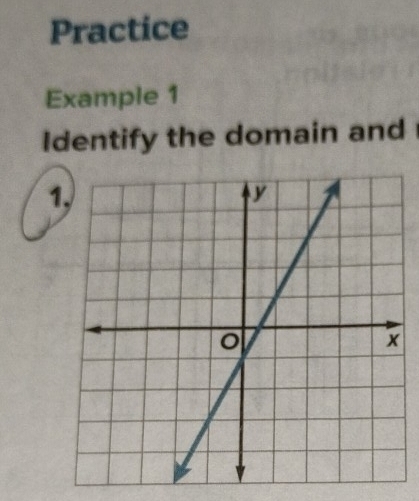 Practice 
Example 1 
Identify the domain and 
1,