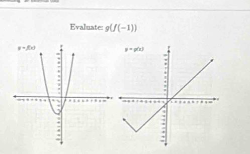 Evaluate: g(f(-1))