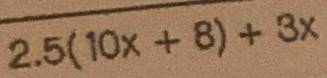 5(10x+8)+3x