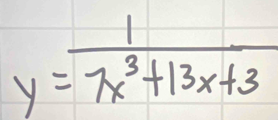 y= 1/7x^3+13x+3 