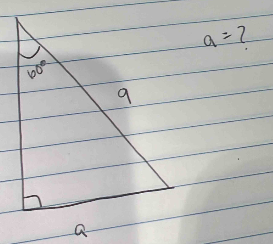 a=
60°
9
a