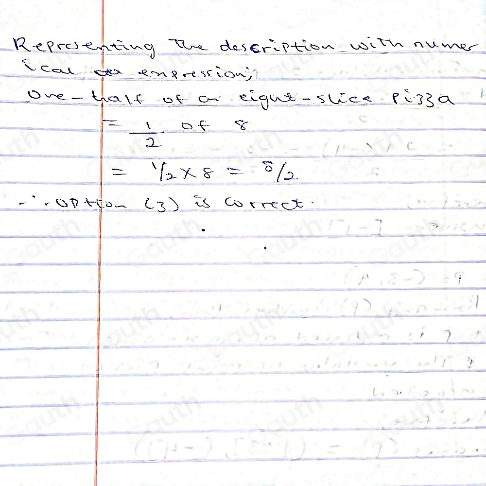 Solved: Calculate the numerical representation for each description ...