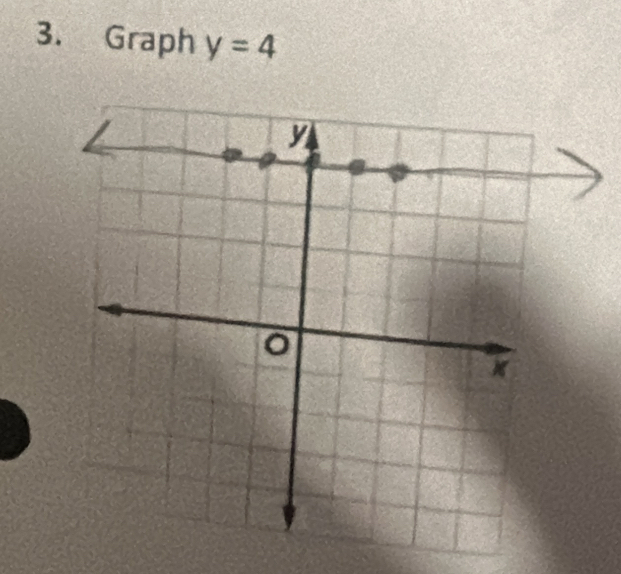 Graph y=4