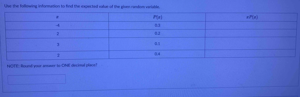 NOTE: Round your answer to ONE decimal place?